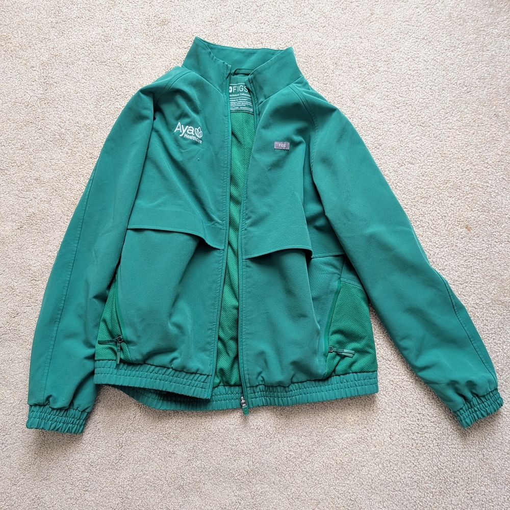 Figs Green Bomber Jacket